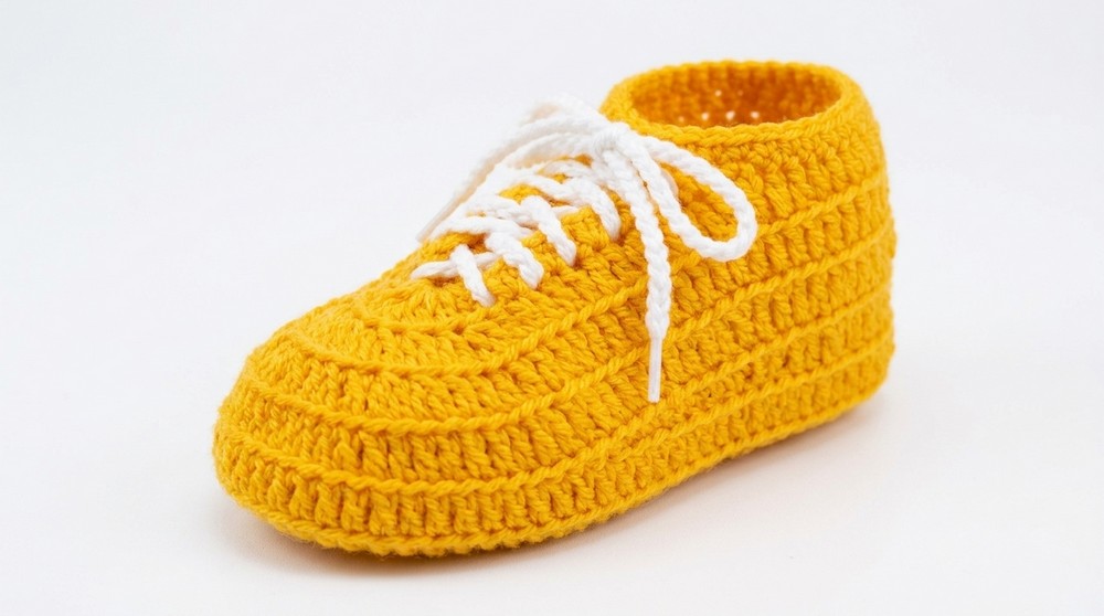 Crochet Slippers with Laces Pattern