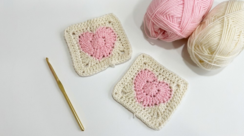 Crochet Granny Square Heart Pattern