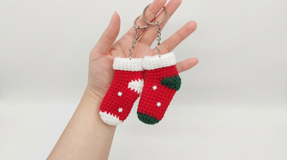 Crochet Socks Keychain Pattern