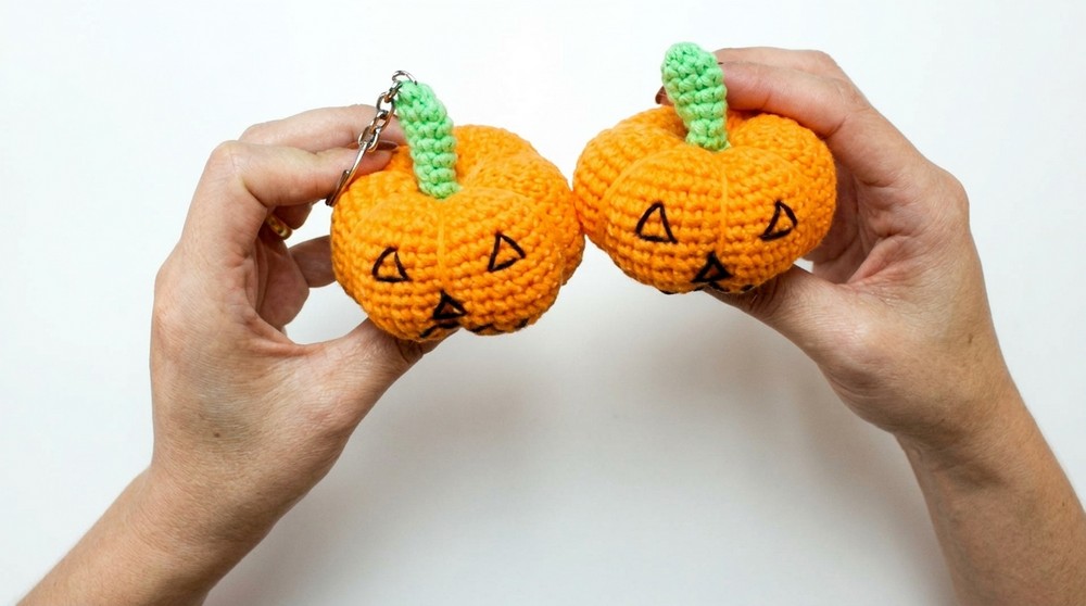 Crochet Pumpkin Keychain Pattern