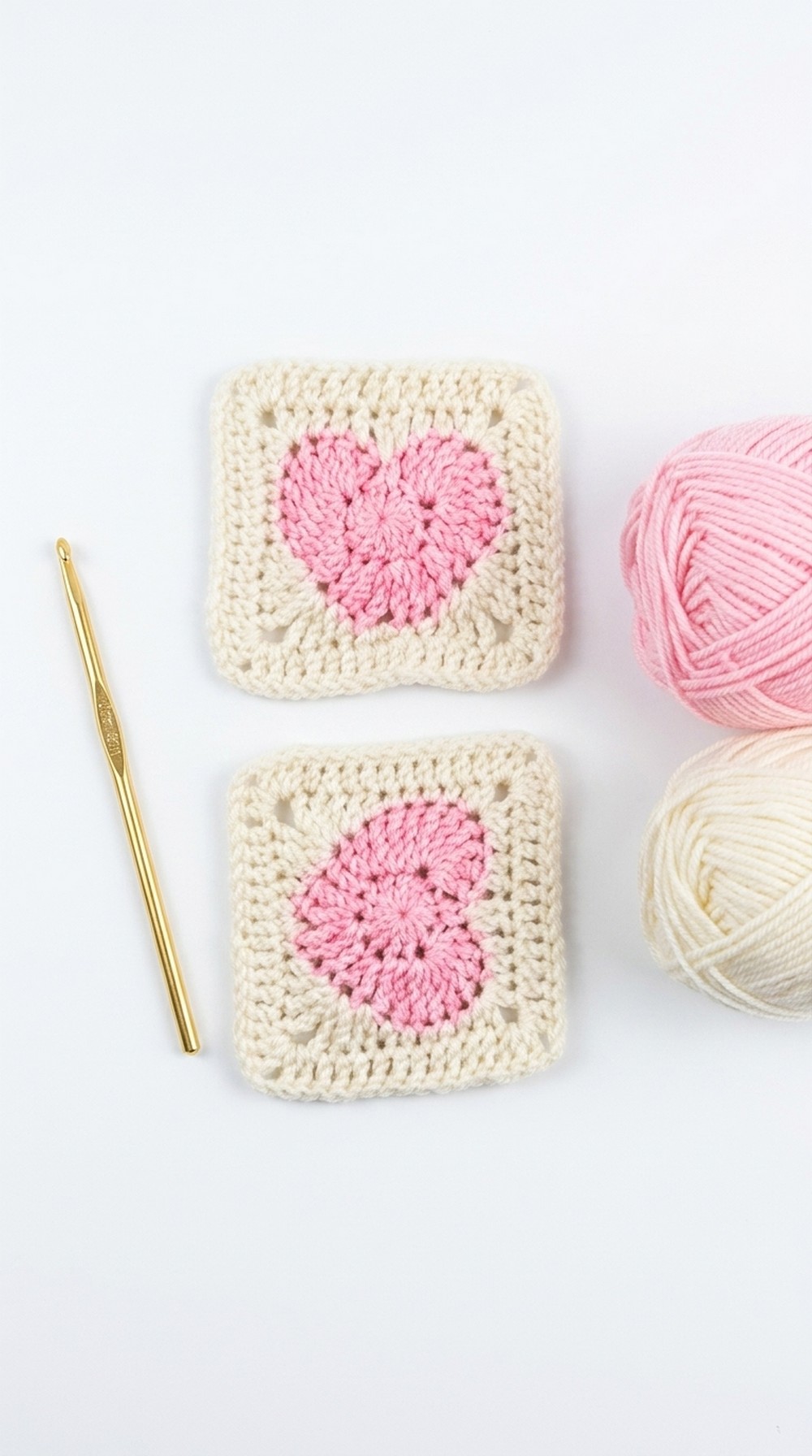 Crochet Granny Square Heart Pattern