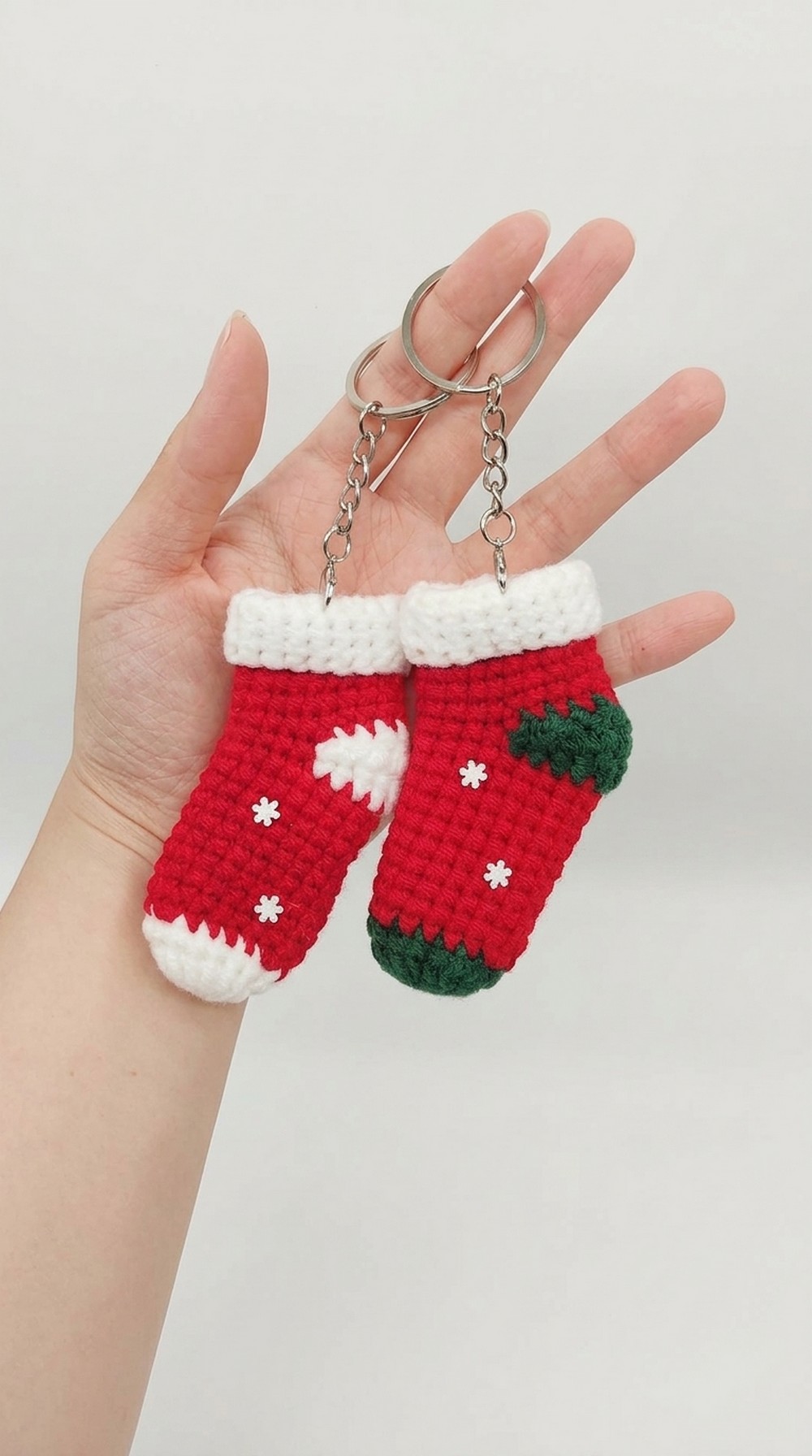 Crochet Socks Keychain Pattern