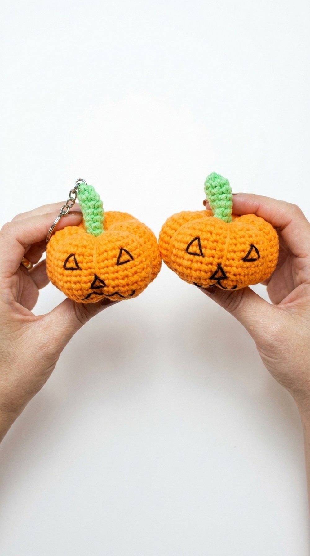 Crochet Pumpkin Keychain Pattern