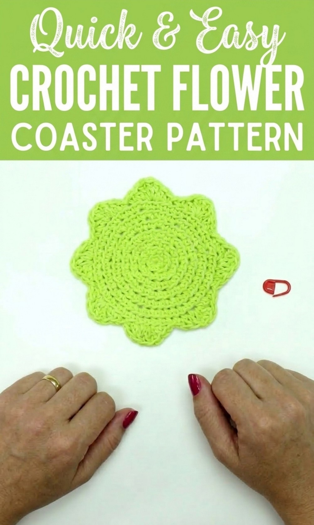Crochet Flower Coaster Pattern