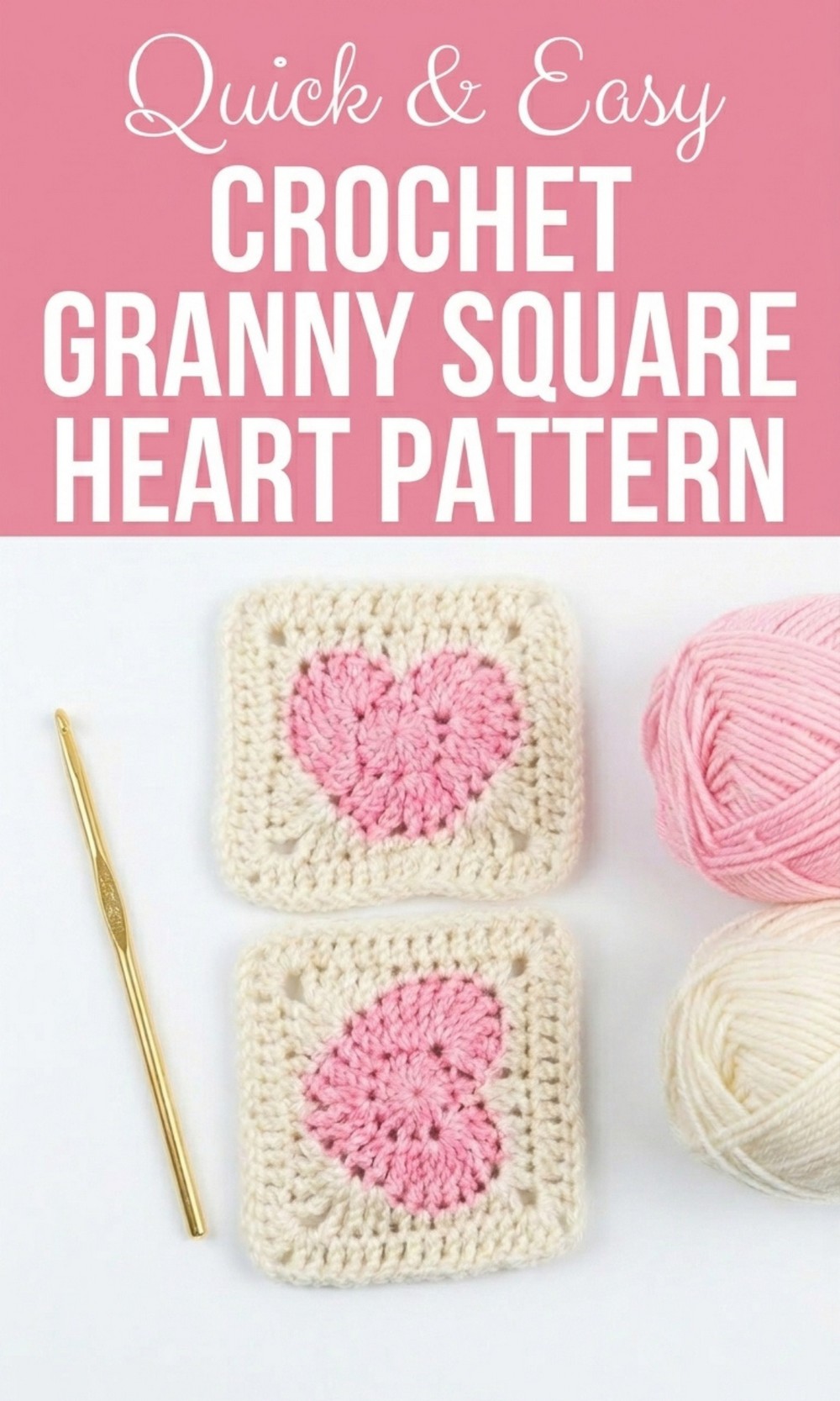 Crochet Granny Square Heart Pattern