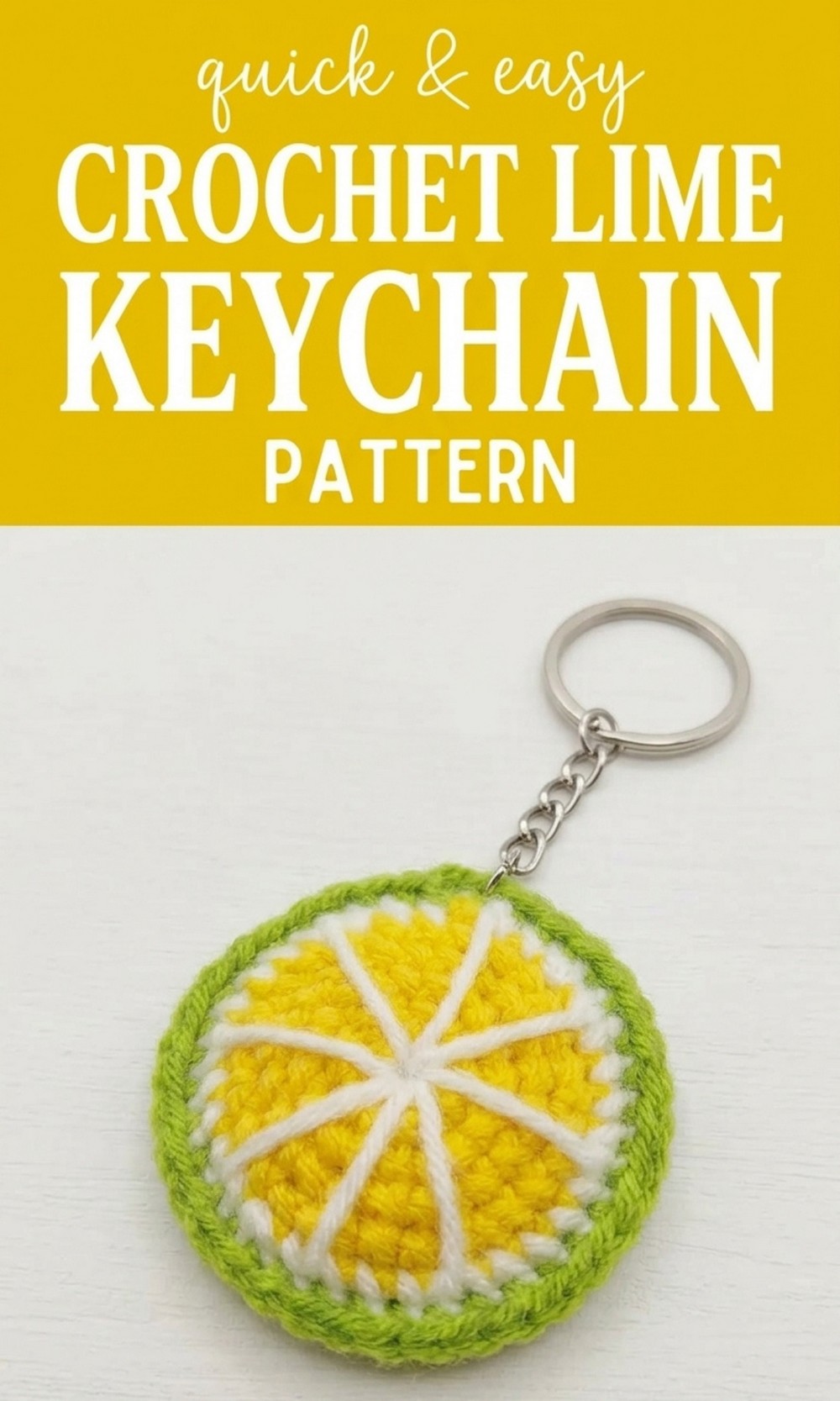 Crochet Lime Keychain Pattern