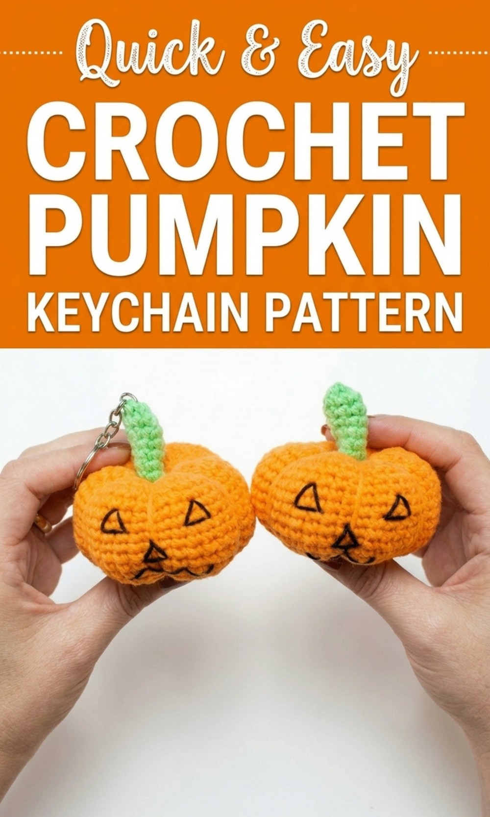 Crochet Pumpkin Keychain Pattern
