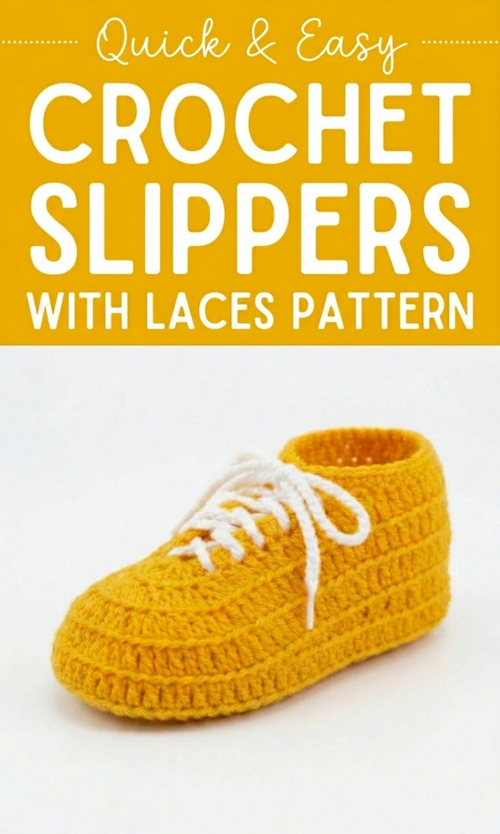 Crochet Slippers with Laces Pattern