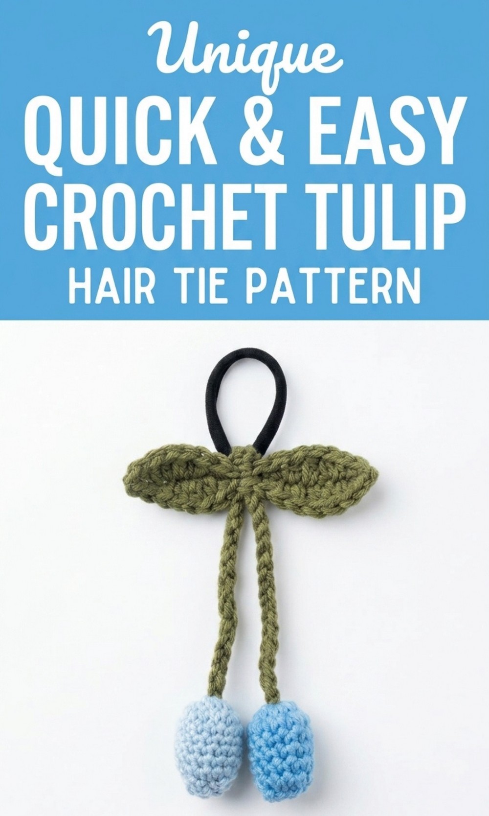 Crochet Tulip Hair Tie Pattern