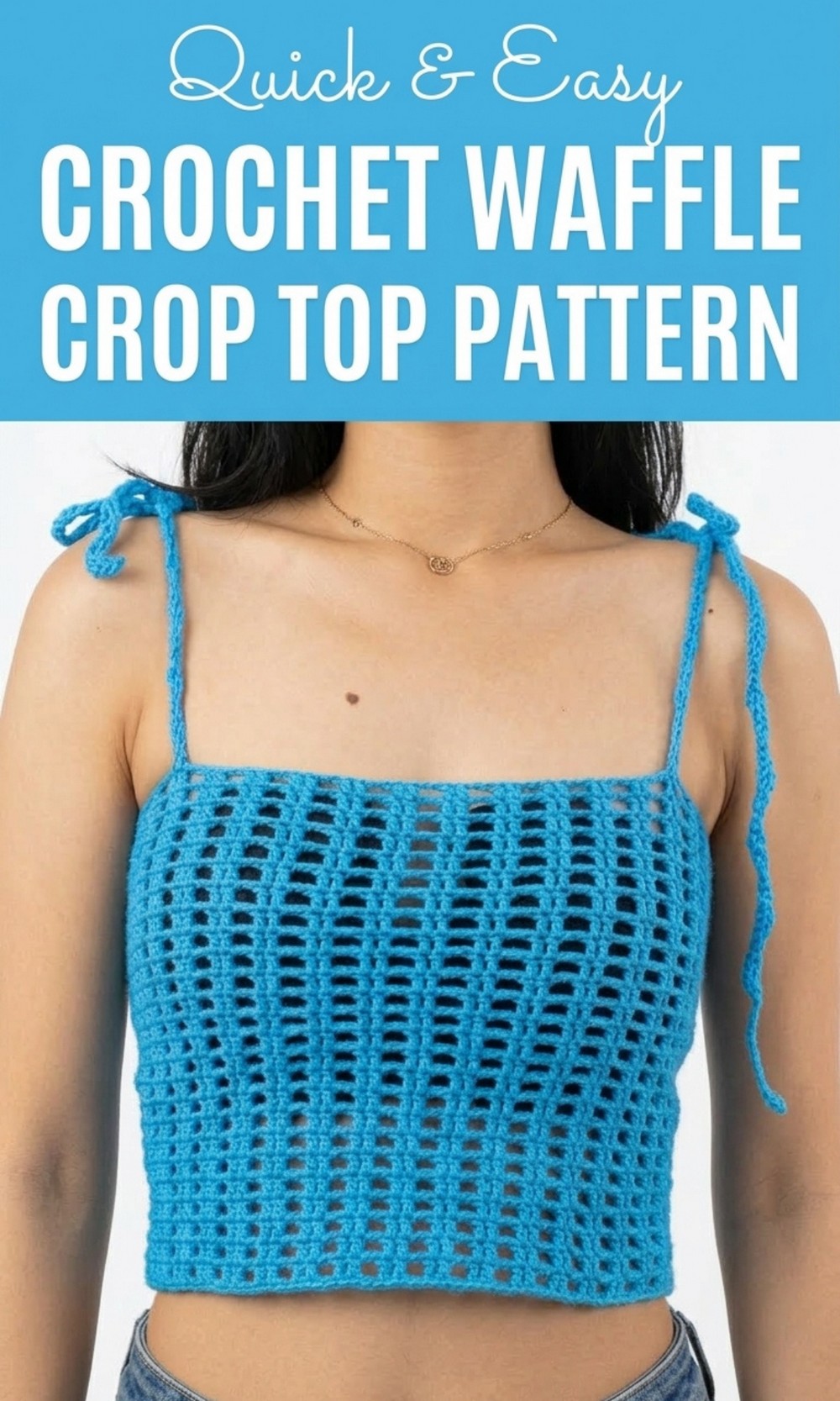 Crochet Waffle Crop Top Pattern