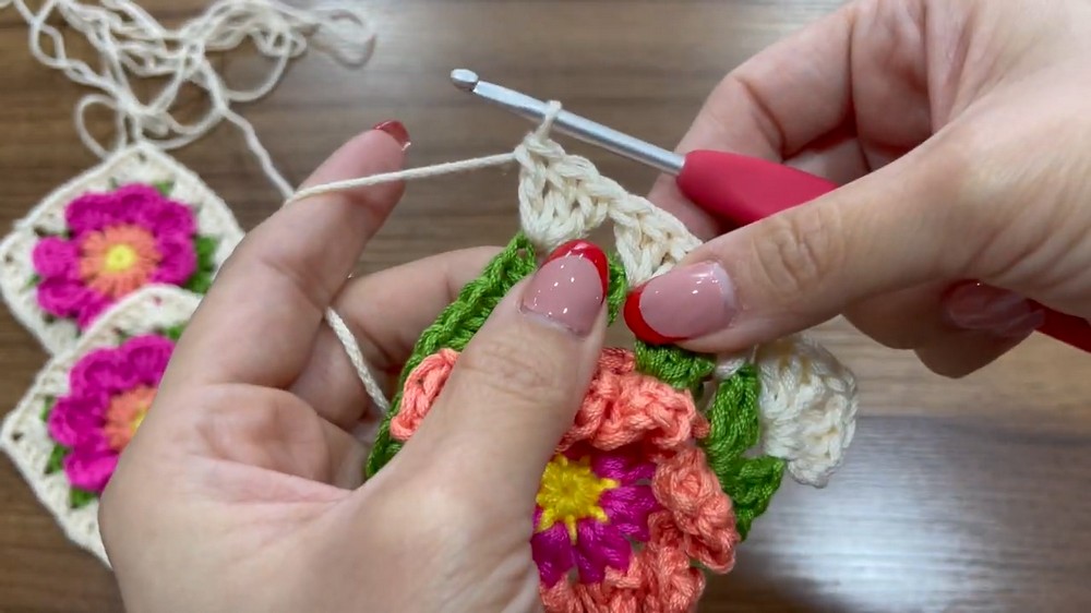 Crochet Granny Square Flower Pattern