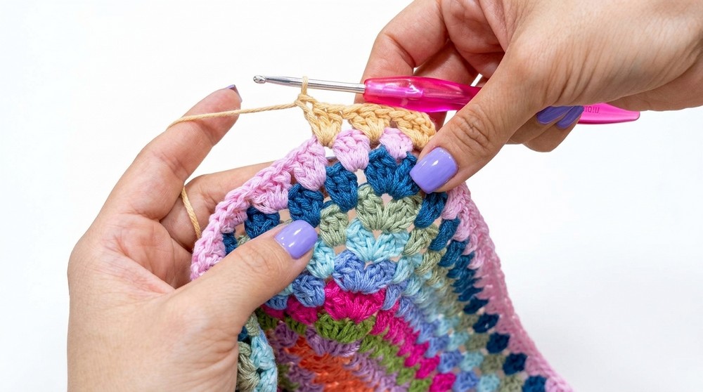 Crochet Granny Stripe Bag Pattern