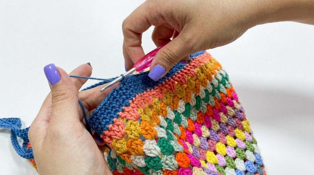 Crochet Granny Stripe Bag Pattern