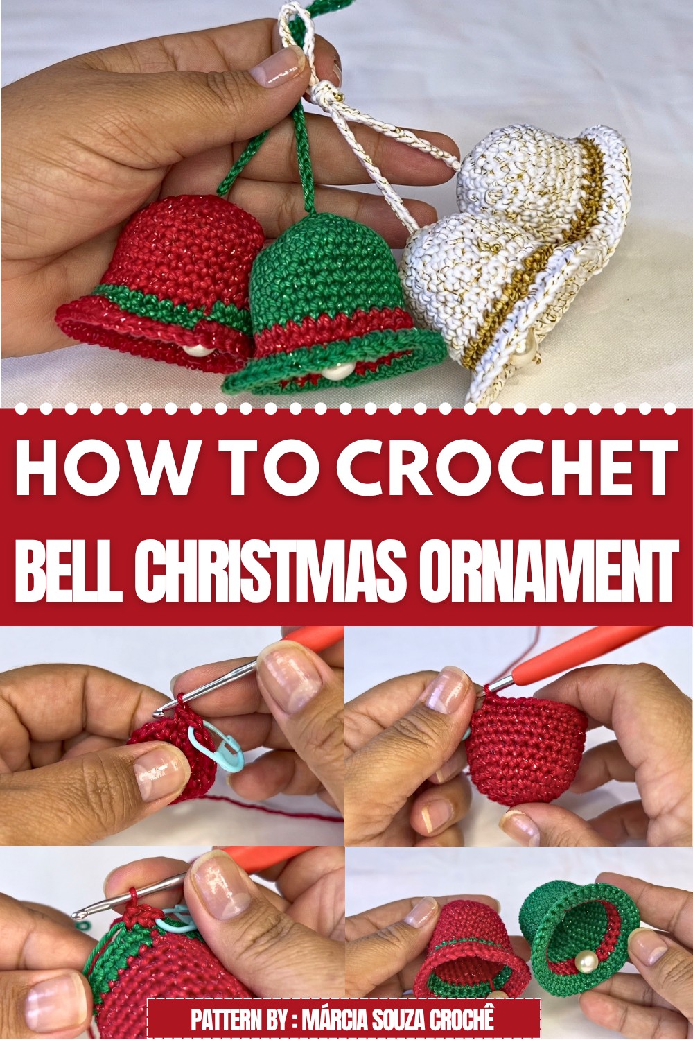 Crochet Bell Christmas Ornament Pattern