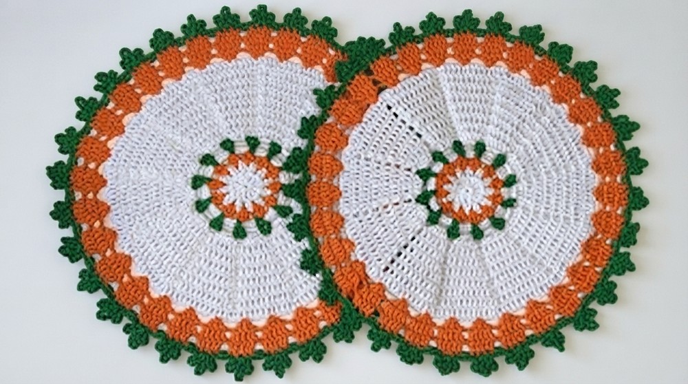 Crochet Carrot Charger Plate Pattern 6