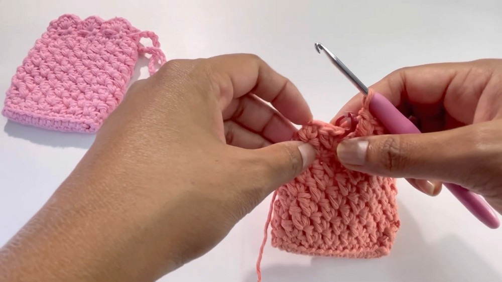 Crochet Drawstring Mini Pouch Pattern 3
