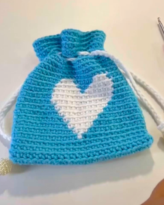 Crochet Drawstring Pouch Pattern 6
