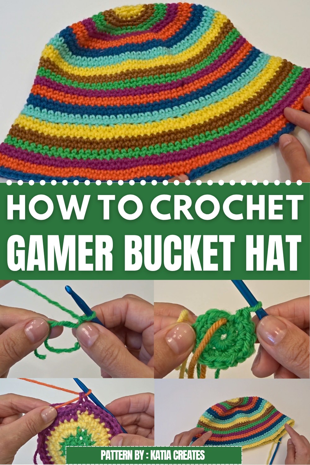 Crochet Gamer Bucket Hat Pattern