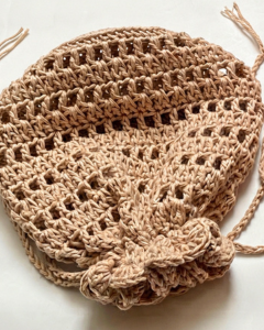 Crochet Net Drawstring Bag Pattern 7