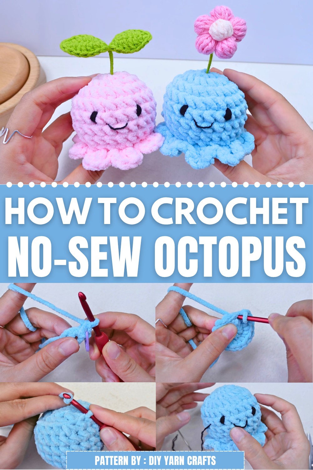 Crochet No-Sew Octopus Pattern