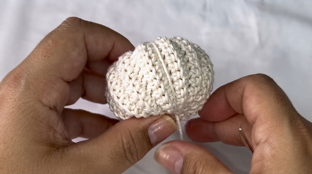 Crochet Pumpkin Keychain Pattern 4