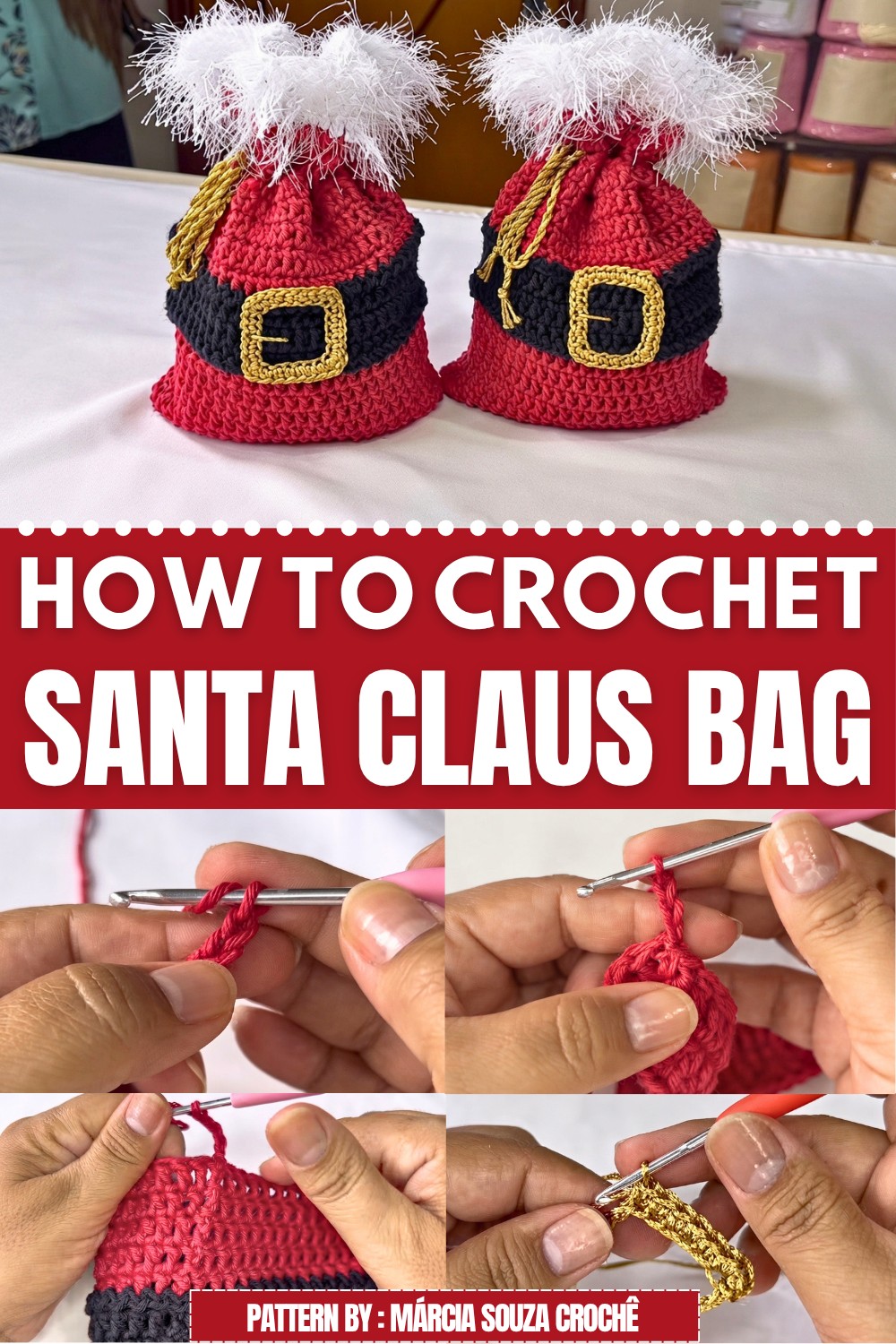 Crochet Santa Claus Bag Pattern