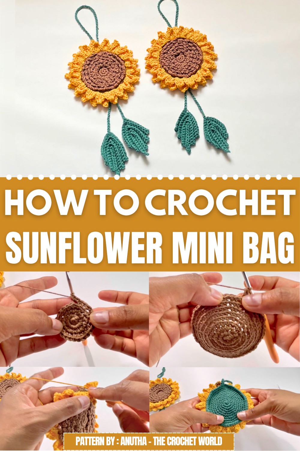 Crochet Sunflower Mini Bag Pattern