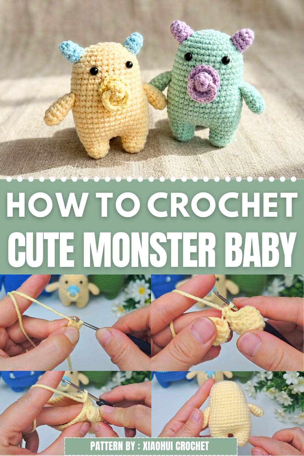 Cute Crochet Monster Baby Pattern