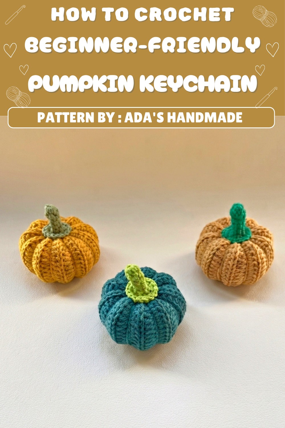 Cute Crochet Pumpkin Keychain Pattern (1)