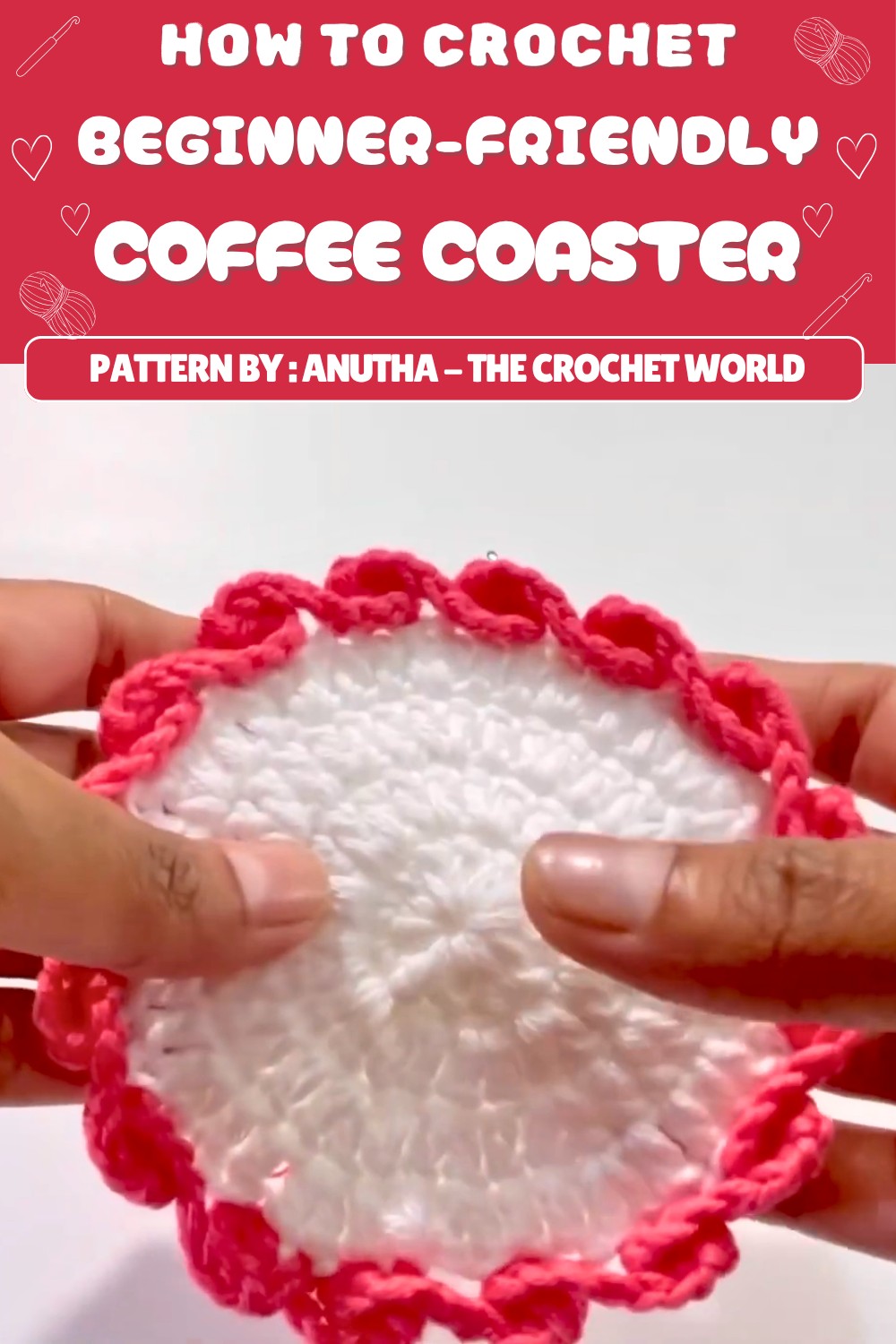 Easy Crochet Coffee Coaster Pattern (1)