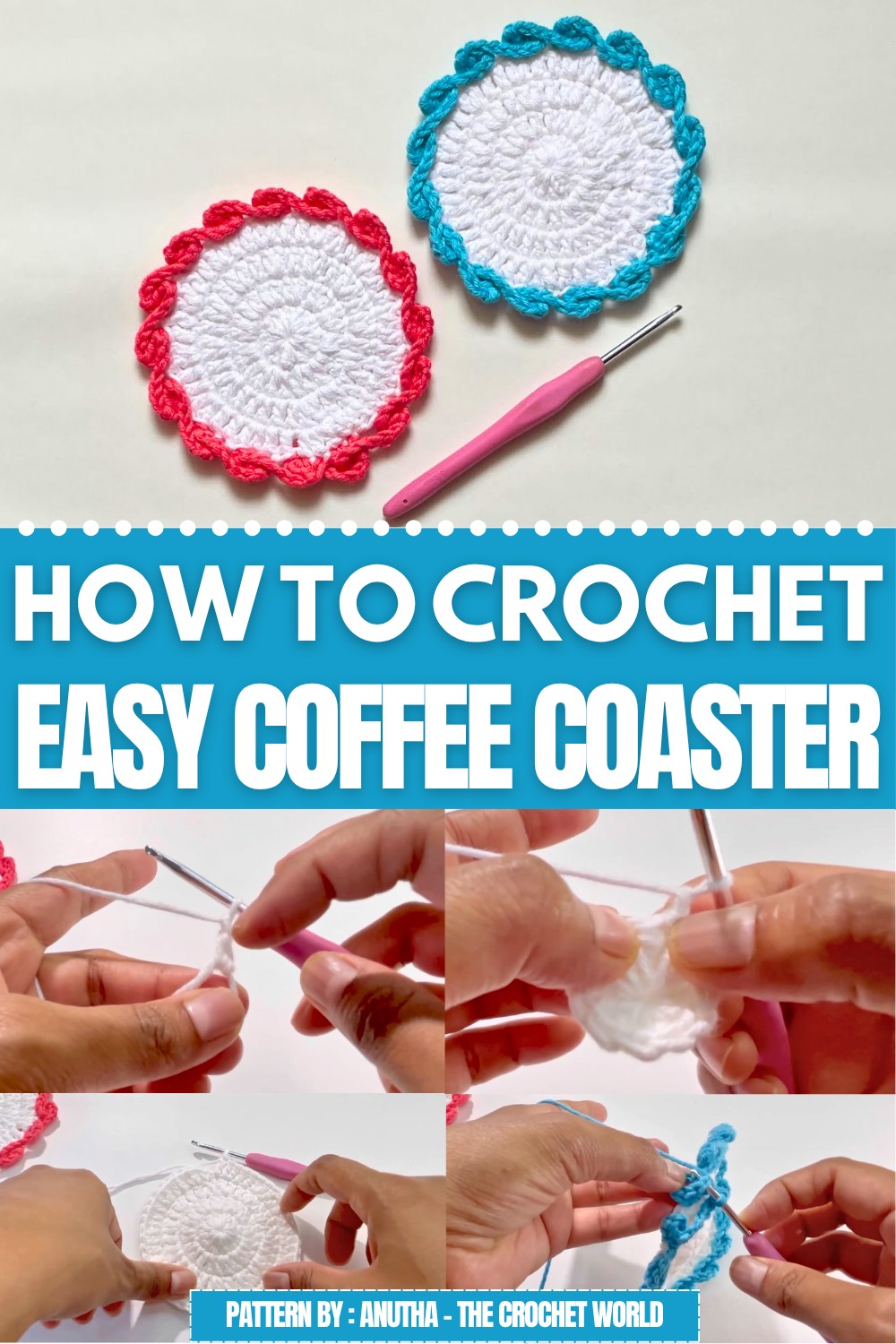 Easy Crochet Coffee Coaster Pattern