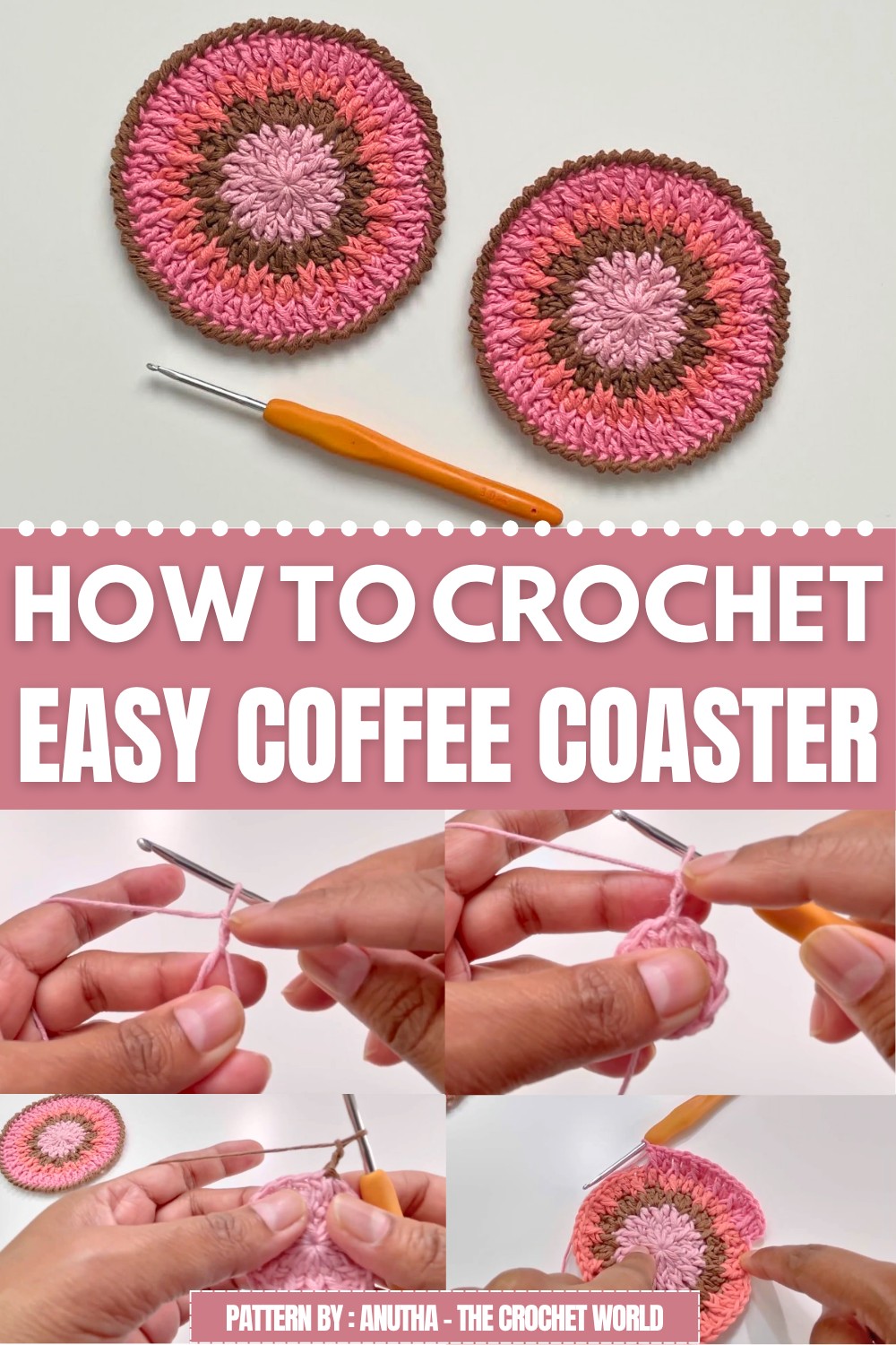 Easy Crochet Coffee Coaster Pattern