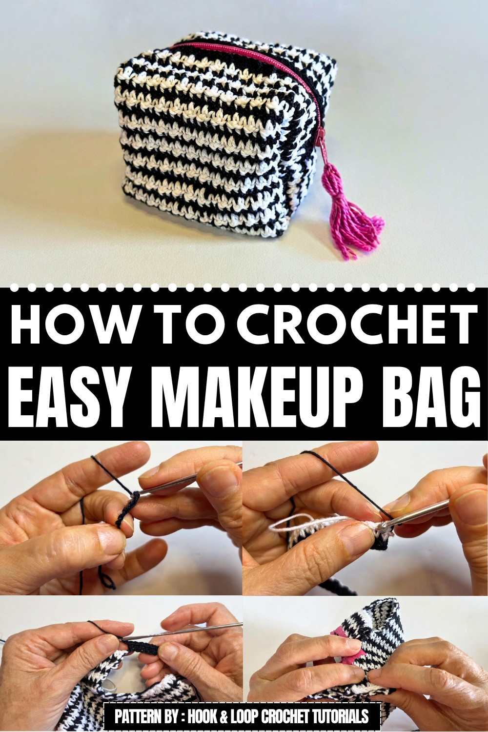 Easy Crochet Makeup Bag Pattern