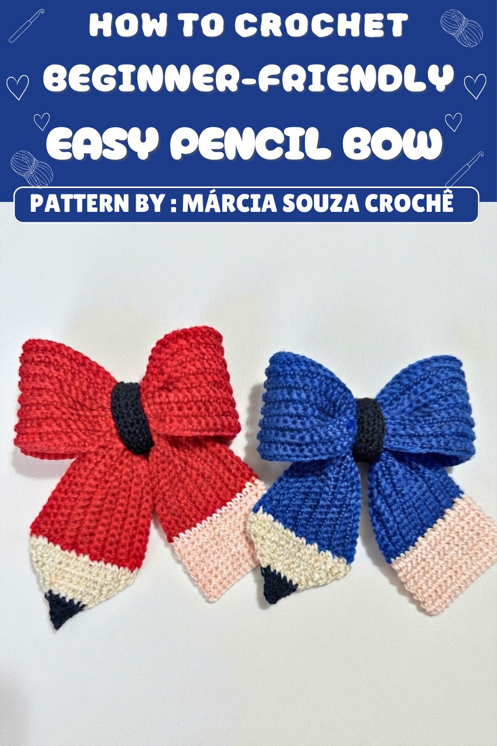 Easy Crochet Pencil Bow Pattern (1)