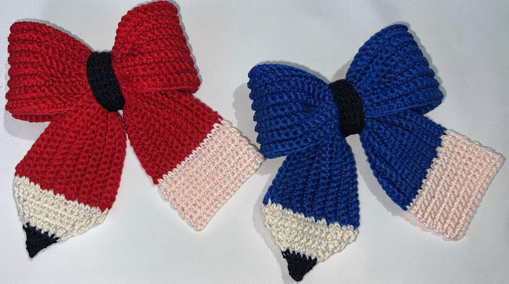 Easy Crochet Pencil Bow Pattern 7