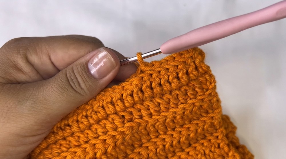 Easy Crochet Pumpkin Doorstop Pattern 3