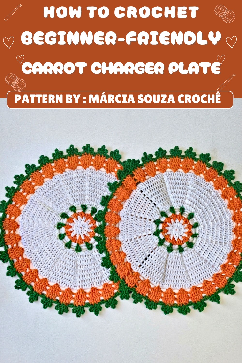 Free Crochet Carrot Charger Plate Pattern