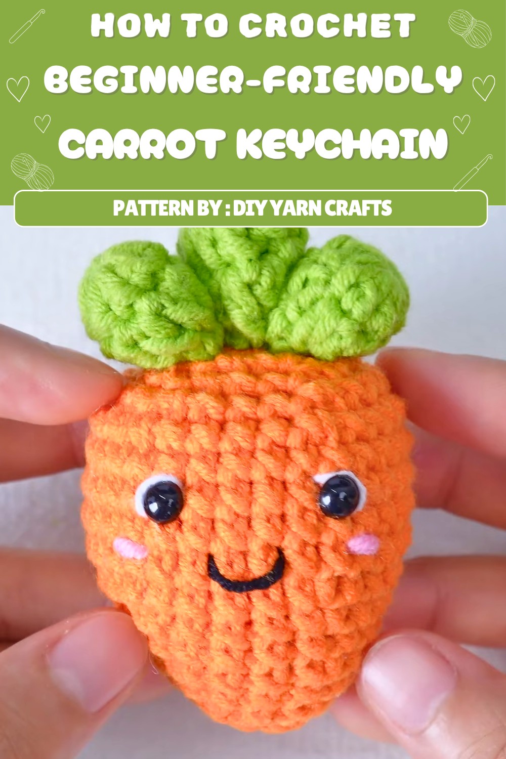 Free Crochet Carrot Keychain Pattern