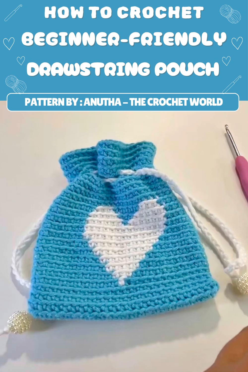Free Crochet Drawstring Pouch Pattern
