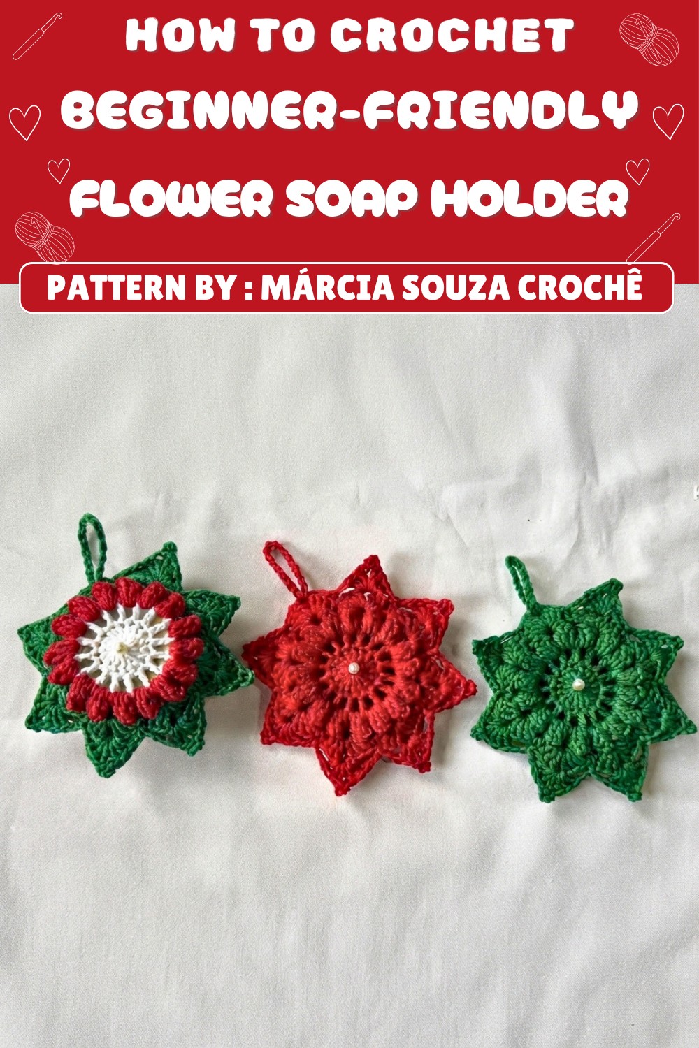 Free Crochet Flower SOAP Holder Pattern
