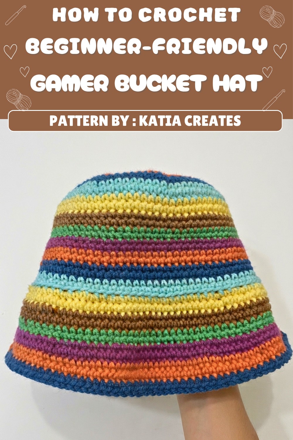 Free Crochet Gamer Bucket Hat Pattern