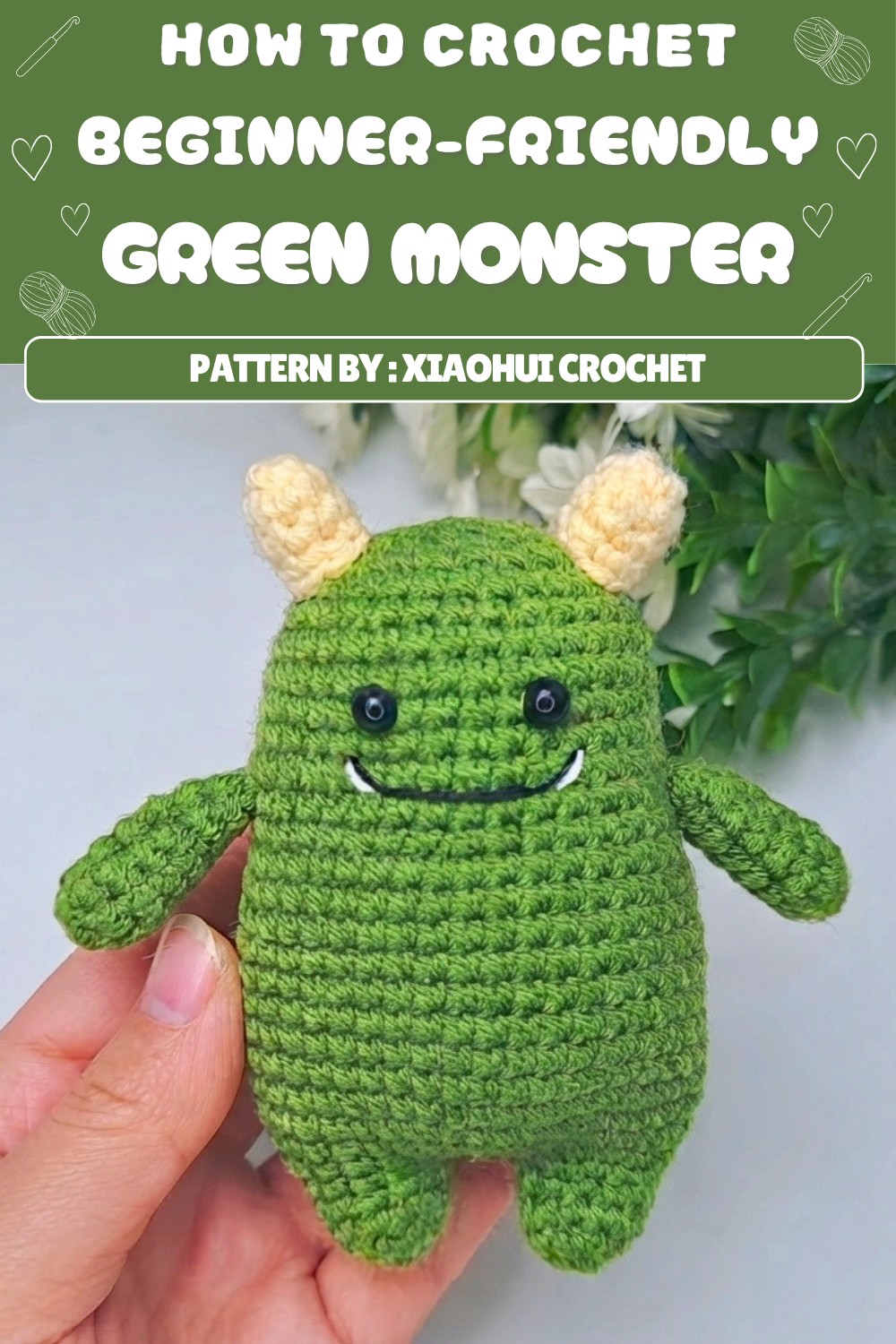 Free Crochet Green Monster Pattern