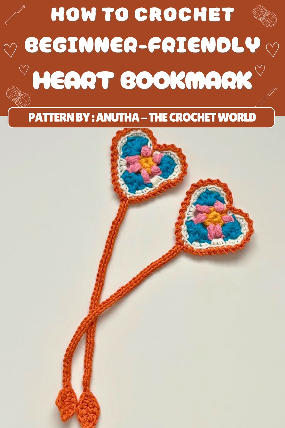 Free Crochet Heart Bookmark Pattern