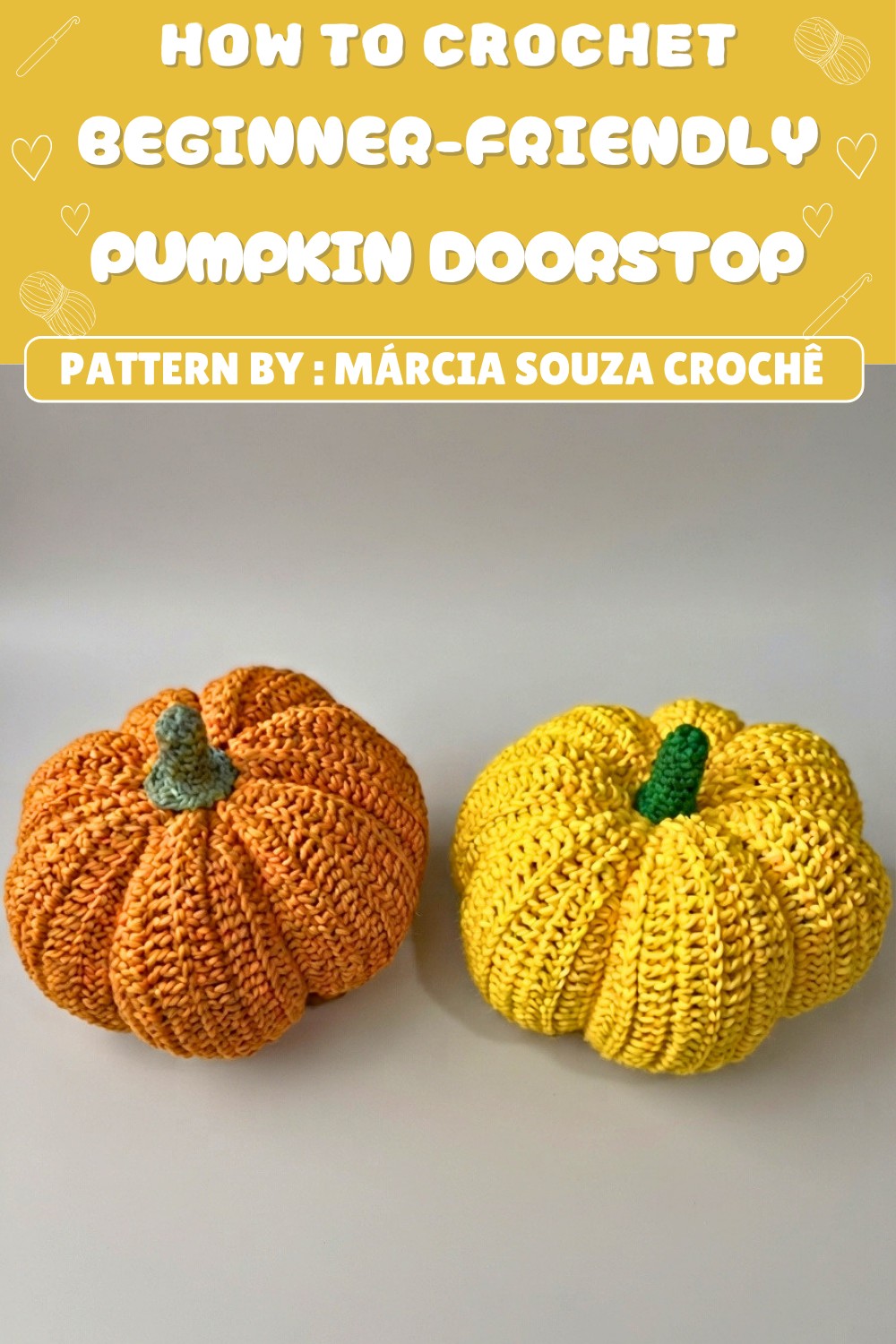 Free Crochet Pumpkin Doorstop Pattern