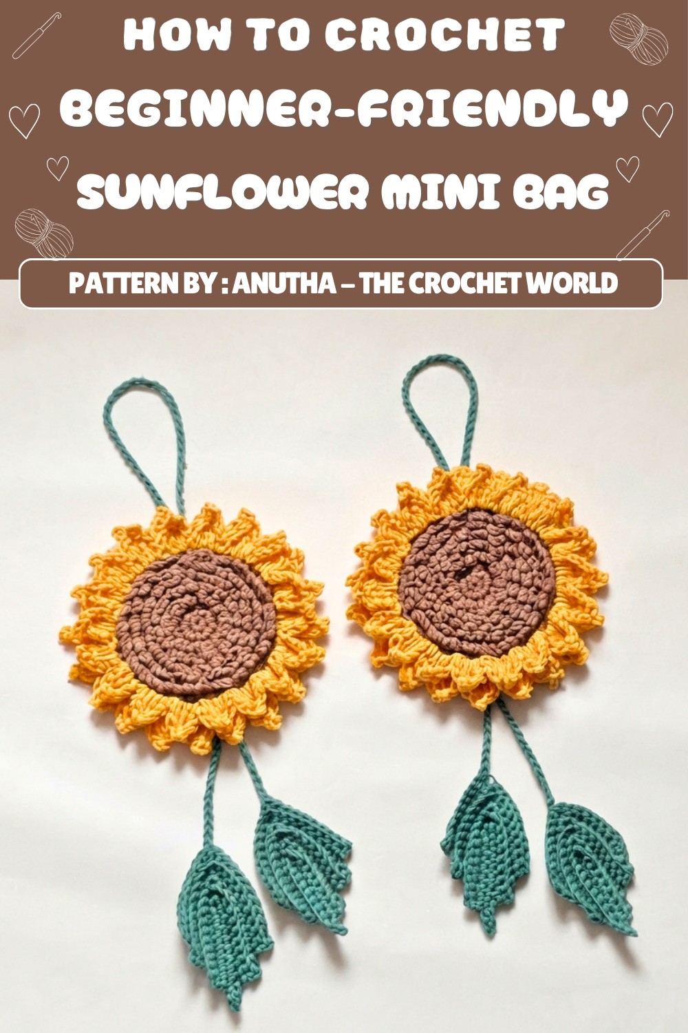 Free Crochet Sunflower Mini Bag Pattern