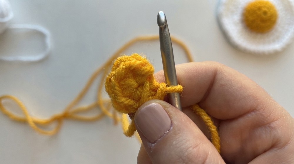 Crochet Amigurumi Fried Egg Pattern 1
