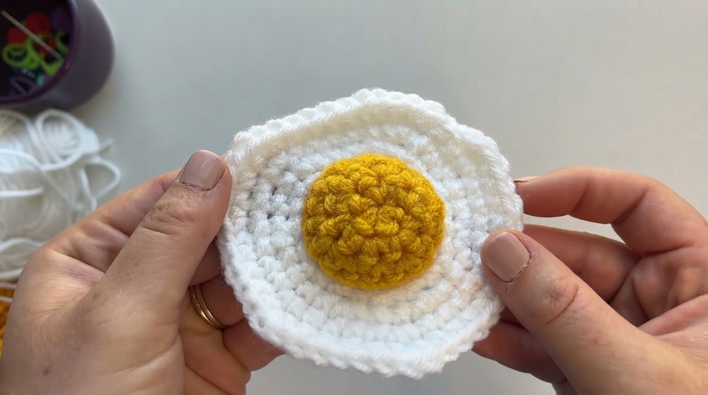Crochet Amigurumi Fried Egg Pattern 5