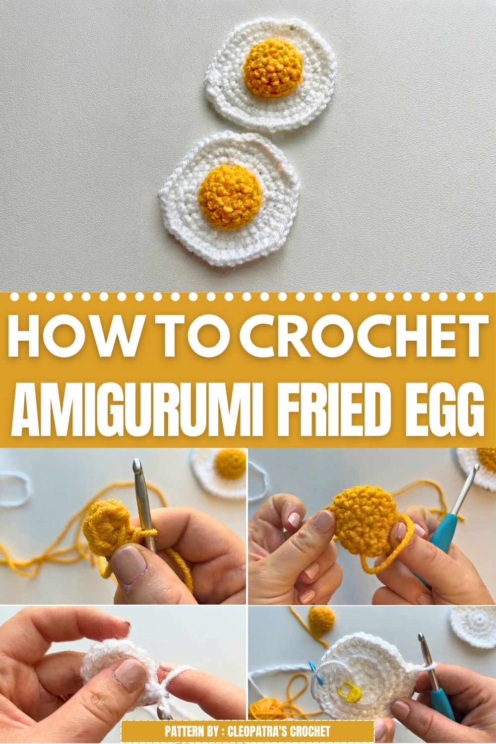 Crochet Amigurumi Fried Egg Pattern