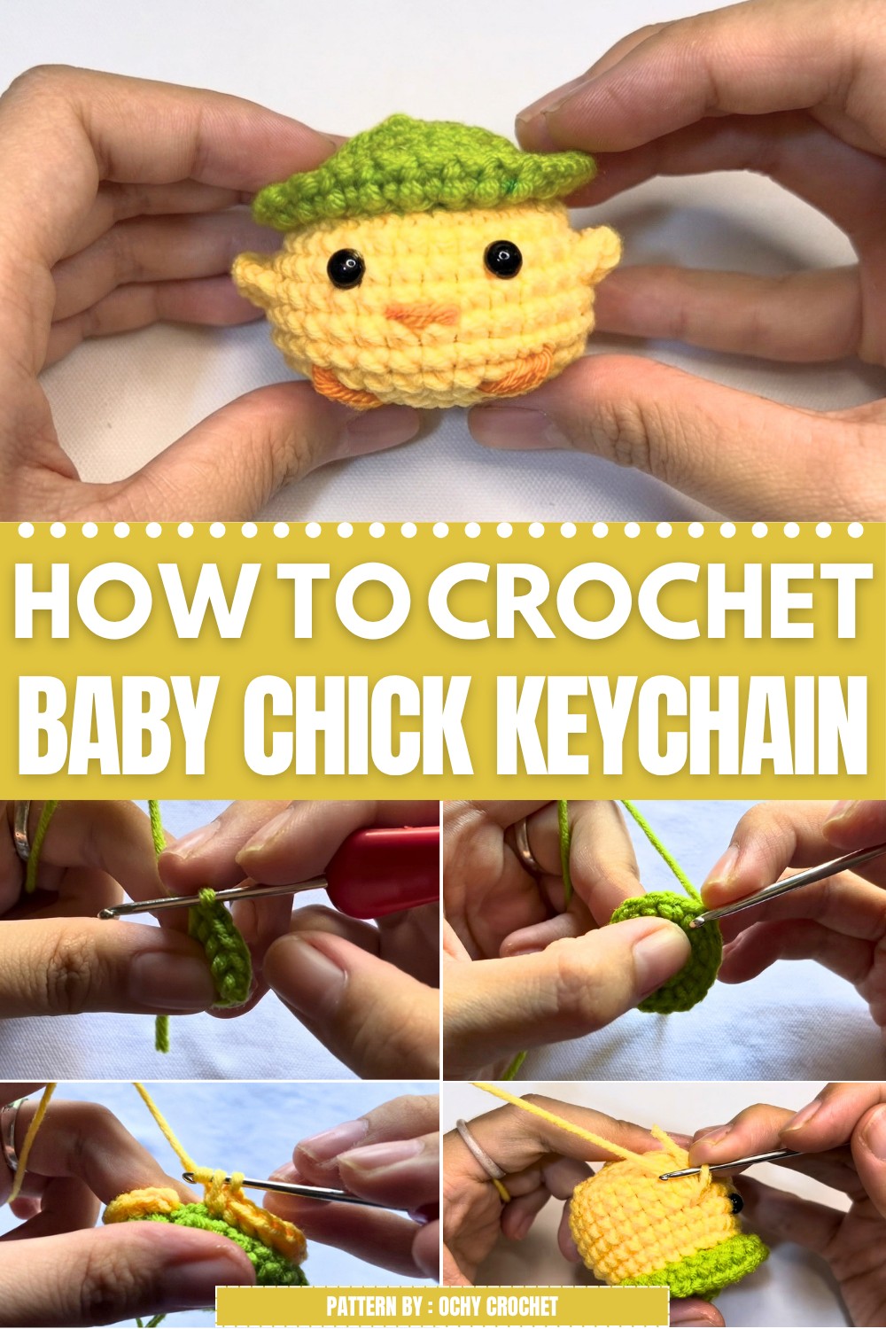 Crochet Baby Chick Keychain Pattern