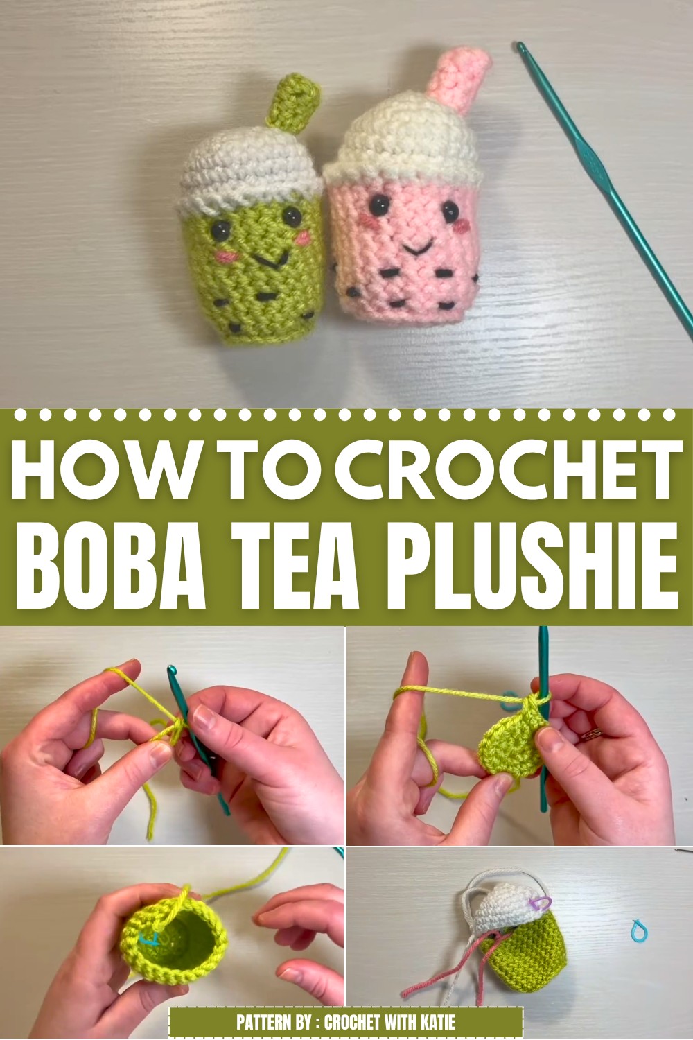 Crochet Boba Tea Plushie Pattern